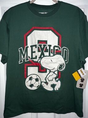 Snoopy Mexico Jersey T-shirt Small